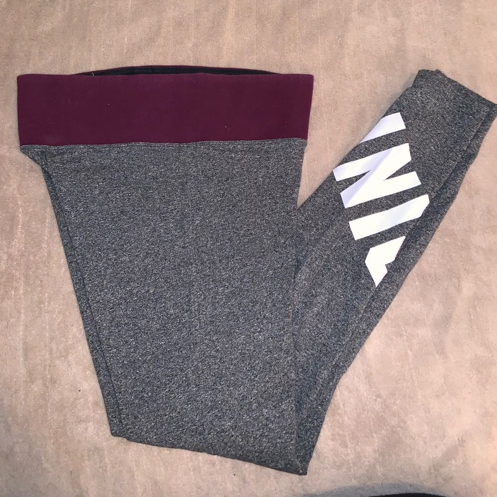 XS Pink leggings, full length with pockets